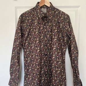 Men's Custom Tailored Slim Fit Dress Shirt Paisley Neck - 16.5"